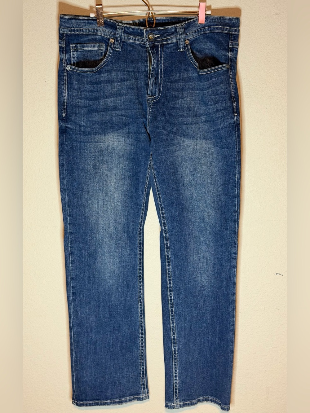 TK Axel Blue Straight Leg Jeans Men 34 X 32